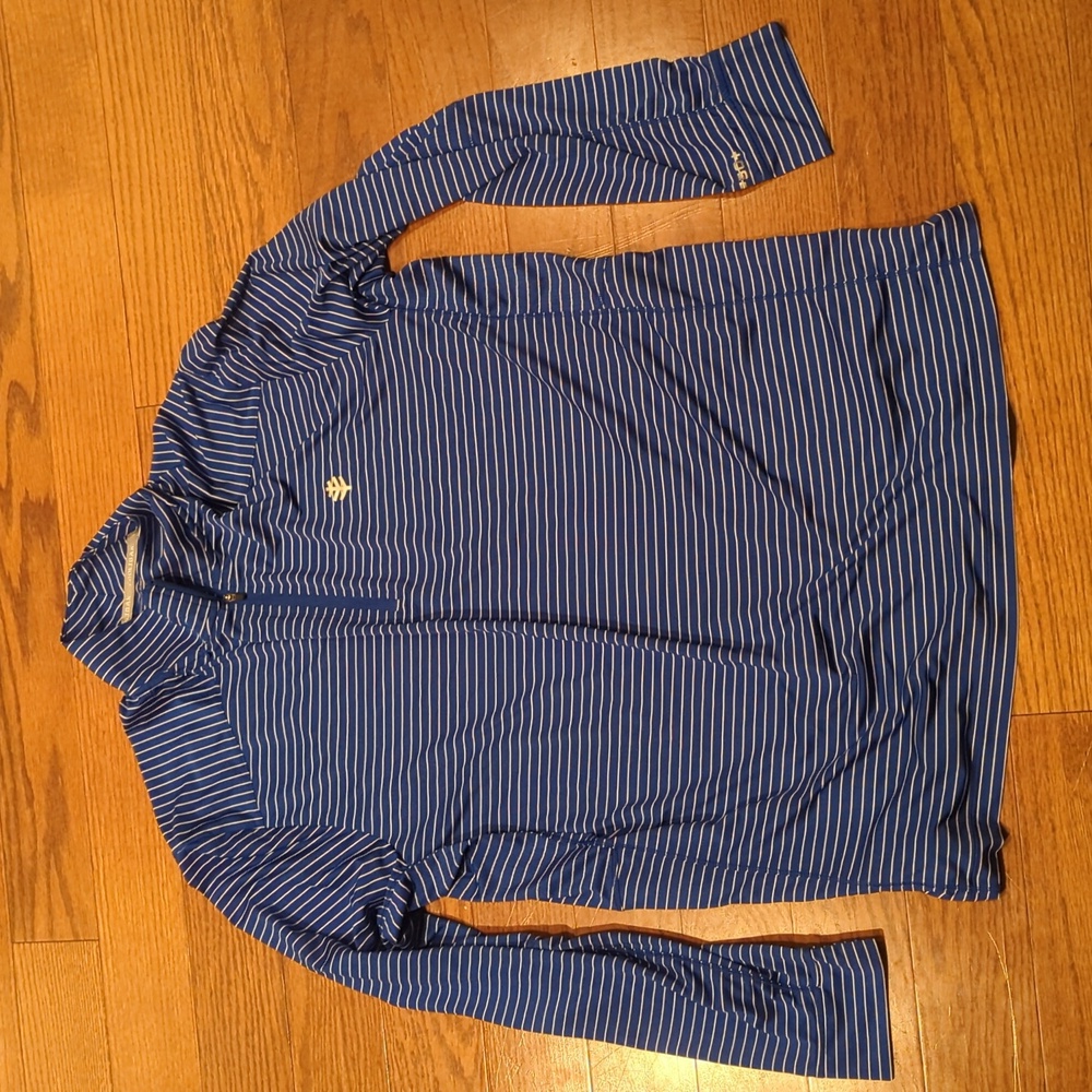 Coolibar Blue and White Striped Women's Top